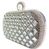 Damen Trachtenland Handtaschen | Elegante Damen Clutch Abendtasche "Mosaik" - Silber