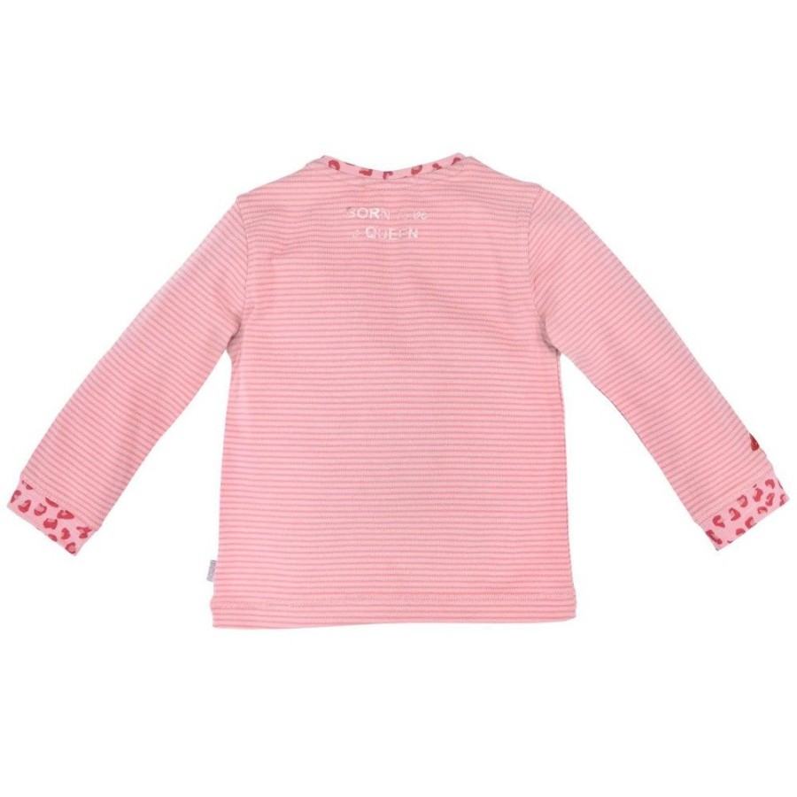 Madchen BONDI Fur´S Baby | Bondi Baby Langarmshirt "Eule" Gestreift 86511 | Rosa