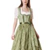 Damen KRÜGER COLLECTION Dirndl | Kruger Dirndl "Gesia" Mit Spitzenschurze 111065 | Hellgrun 70Cm