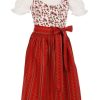 Madchen Maddox Dirndl | Maddox Kinder Dirndl "Elli" 3-Tlg. | Blumchen Weis Rot