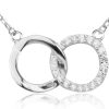 Schmuck LUISIA® | Luisia® Filigrane Halskette Infinity Ringe | 925 Silber Mit Zirkonia