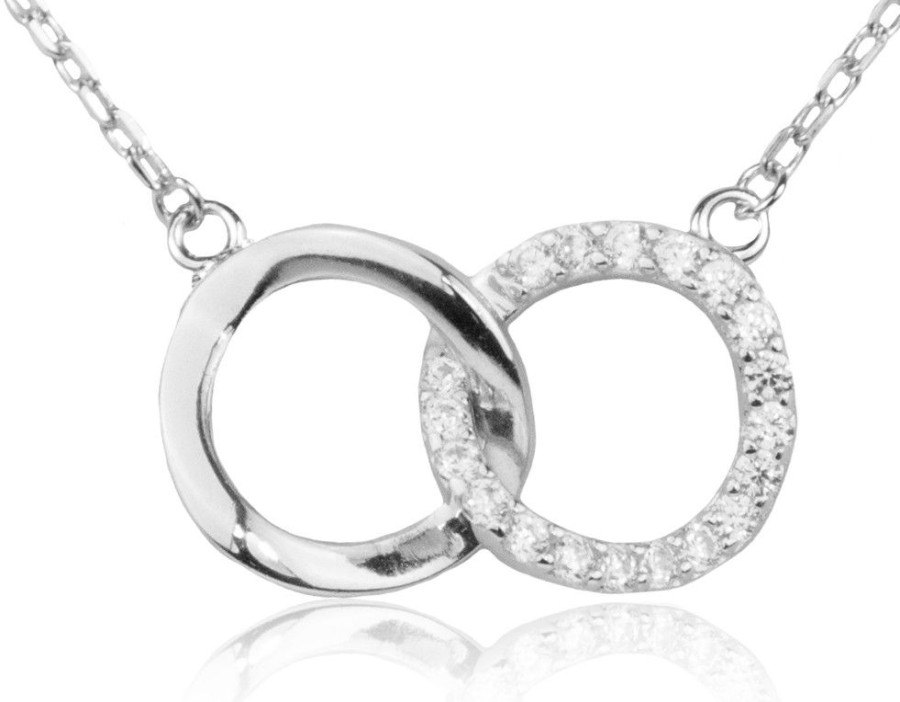 Schmuck LUISIA® | Luisia® Filigrane Halskette Infinity Ringe | 925 Silber Mit Zirkonia