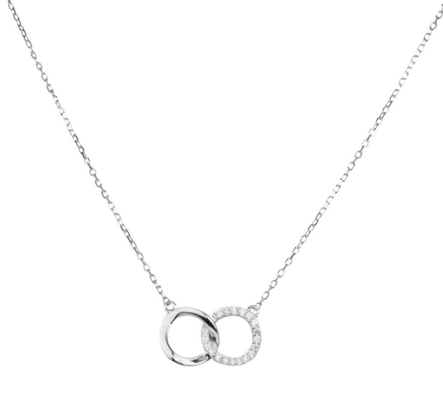 Schmuck LUISIA® | Luisia® Filigrane Halskette Infinity Ringe | 925 Silber Mit Zirkonia