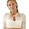 Damen Nina von C. Blusen & Shirts | Nina Von C. Dirndlbluse "Alicia" 1/2 Arm 48464971 | Champagner