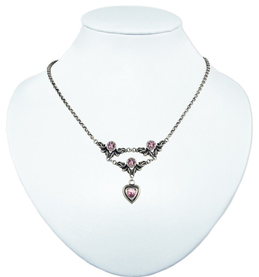 Schmuck LUISIA® | Luisia® Halskette Isabel Mit Herz Und Kristallen Von Swarovski® - Rosa