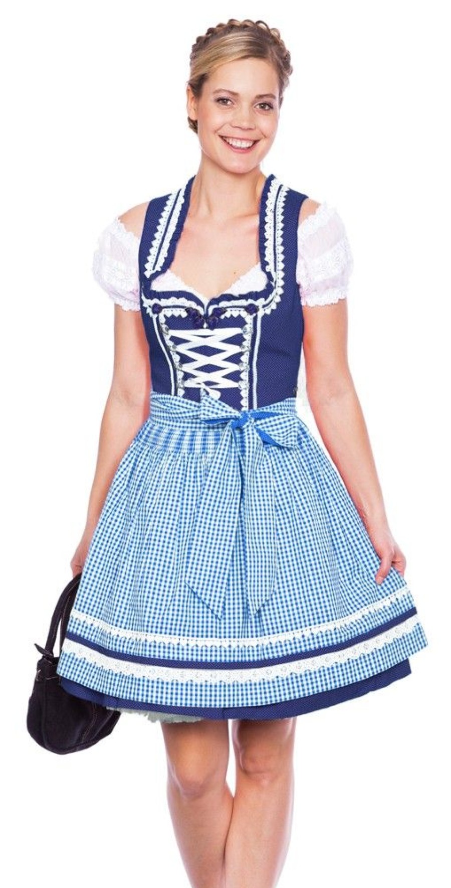 Damen Krüger Dirndl Dirndl | Kruger Madl Damen Dirndl Miracle | Blau Weis 50Cm