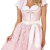 Damen Krüger Dirndl Dirndl | Kruger Madl Damen Dirndl Princess 47486 - Rosa 60 Cm