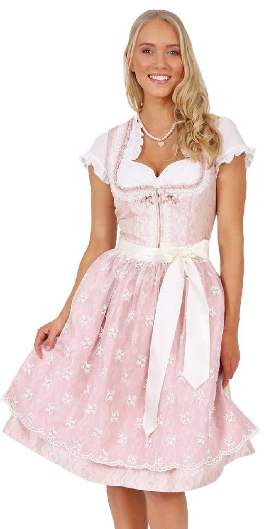 Damen Krüger Dirndl Dirndl | Kruger Madl Damen Dirndl Princess 47486 - Rosa 60 Cm