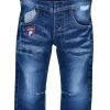 Jungen BONDI Lederhosen | Bondi Lange Jeans "Dino" Fur Jungen 91435 | Baby Kinder Jogg Denim - Blau