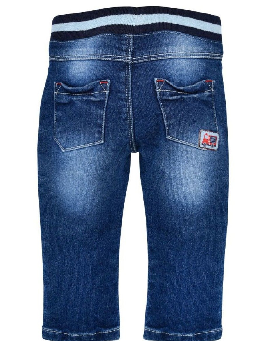 Jungen BONDI Lederhosen | Bondi Lange Jeans "Dino" Fur Jungen 91435 | Baby Kinder Jogg Denim - Blau