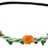 Madchen Trachtenland Hute & Haarschmuck | Blumen Haarband "Bella" Mit Kleinen Rosen | Orange