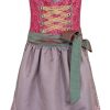 Madchen Isar-Trachten Dirndl | Isar-Trachten Jugend Dirndl "Rabea" | Beere Grau