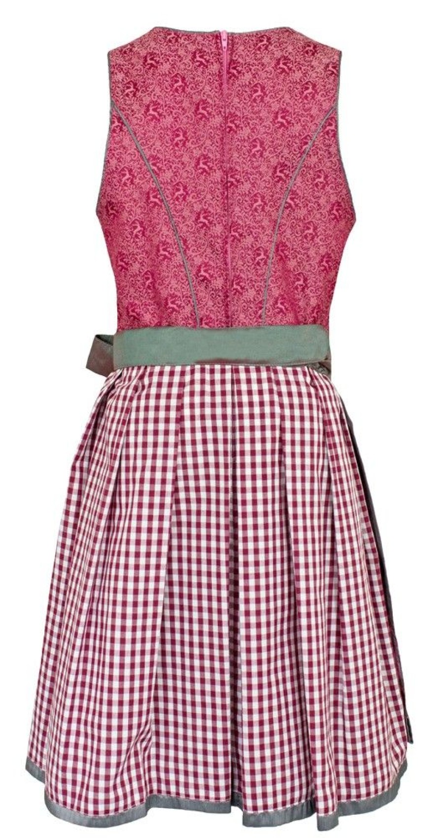 Madchen Isar-Trachten Dirndl | Isar-Trachten Jugend Dirndl "Rabea" | Beere Grau