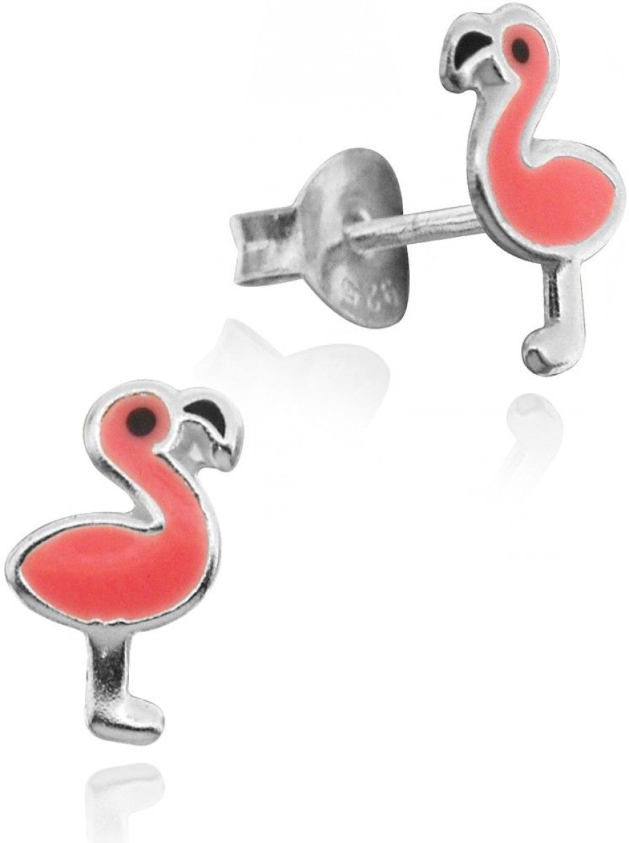 Schmuck LUISIA® | Luisia® Ohrstecker "Flamingo" E-15550 - 925 Sterling Silber