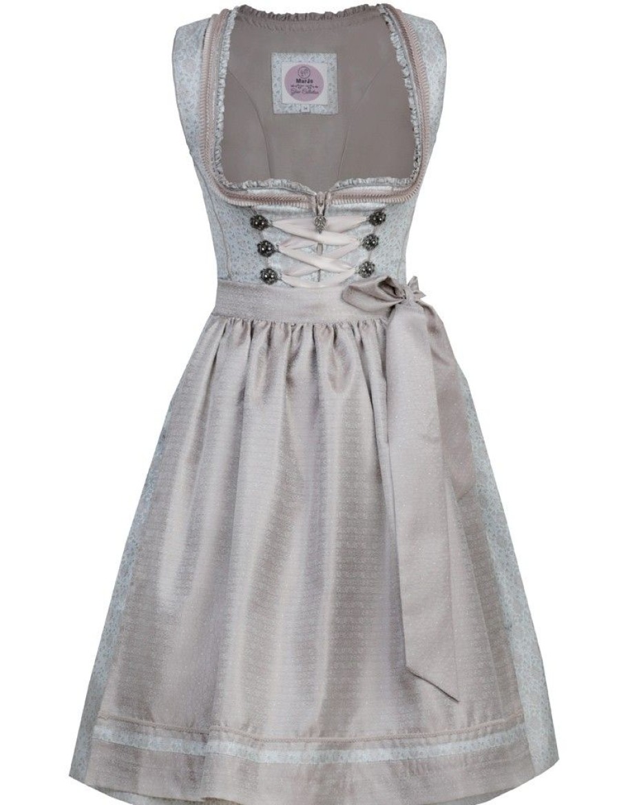 Damen MarJo Dirndl | Marjo Dirndl "Elvina" 599258 | Eisblau Taupe - 58Cm