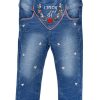 Madchen BONDI Fur´S Baby | Bondi Baby Madchen Trachten Jeans "I Mog Di" Mit Herzen 86565 | Blau