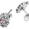 Schmuck Trachtenland | Luisia® Edelweis Ohrringe Marla Mit Kristallen Von Swarovski® - Rosa