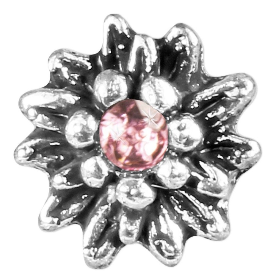 Schmuck Trachtenland | Luisia® Edelweis Ohrringe Marla Mit Kristallen Von Swarovski® - Rosa