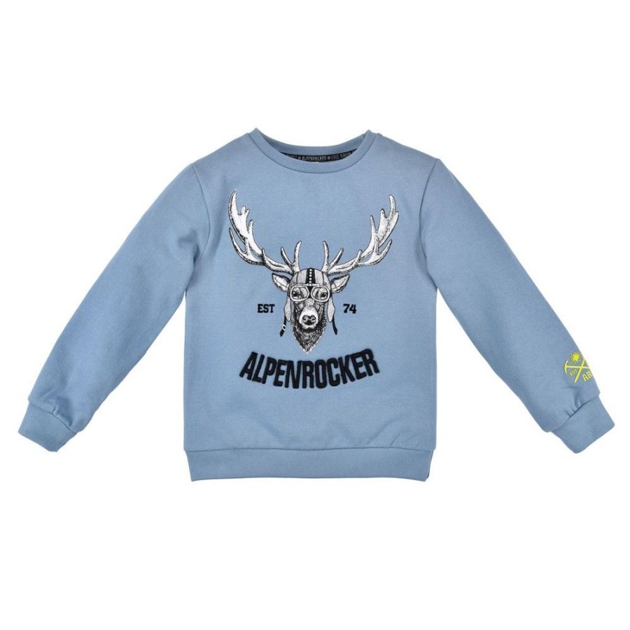 Jungen BONDI Shirts | Bondi Jungen Sweatshirt "Alpenrocker" 29906 | Blau