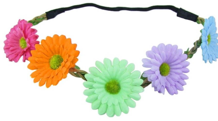 Madchen Das Kostümland Hute & Haarschmuck | Blumen Haarband Mit Margeriten - Bunt