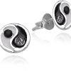 Schmuck LUISIA® | Luisia® Ohrstecker Yin Yang Mit Kristall Von Swarovski® - 925 Sterling Silber