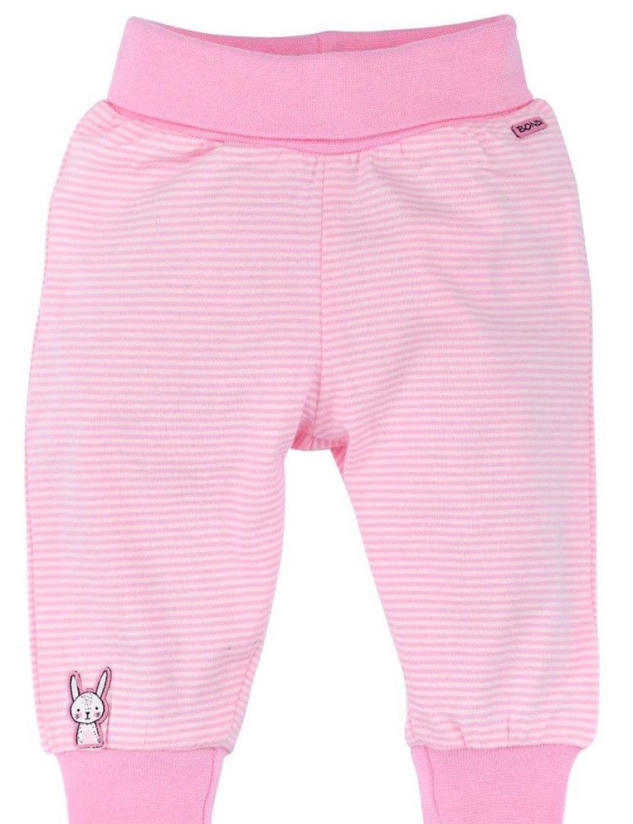 Madchen BONDI Fur´S Baby | Bondi Baby Leggings Geringelt 93633 | Rosa / Weis