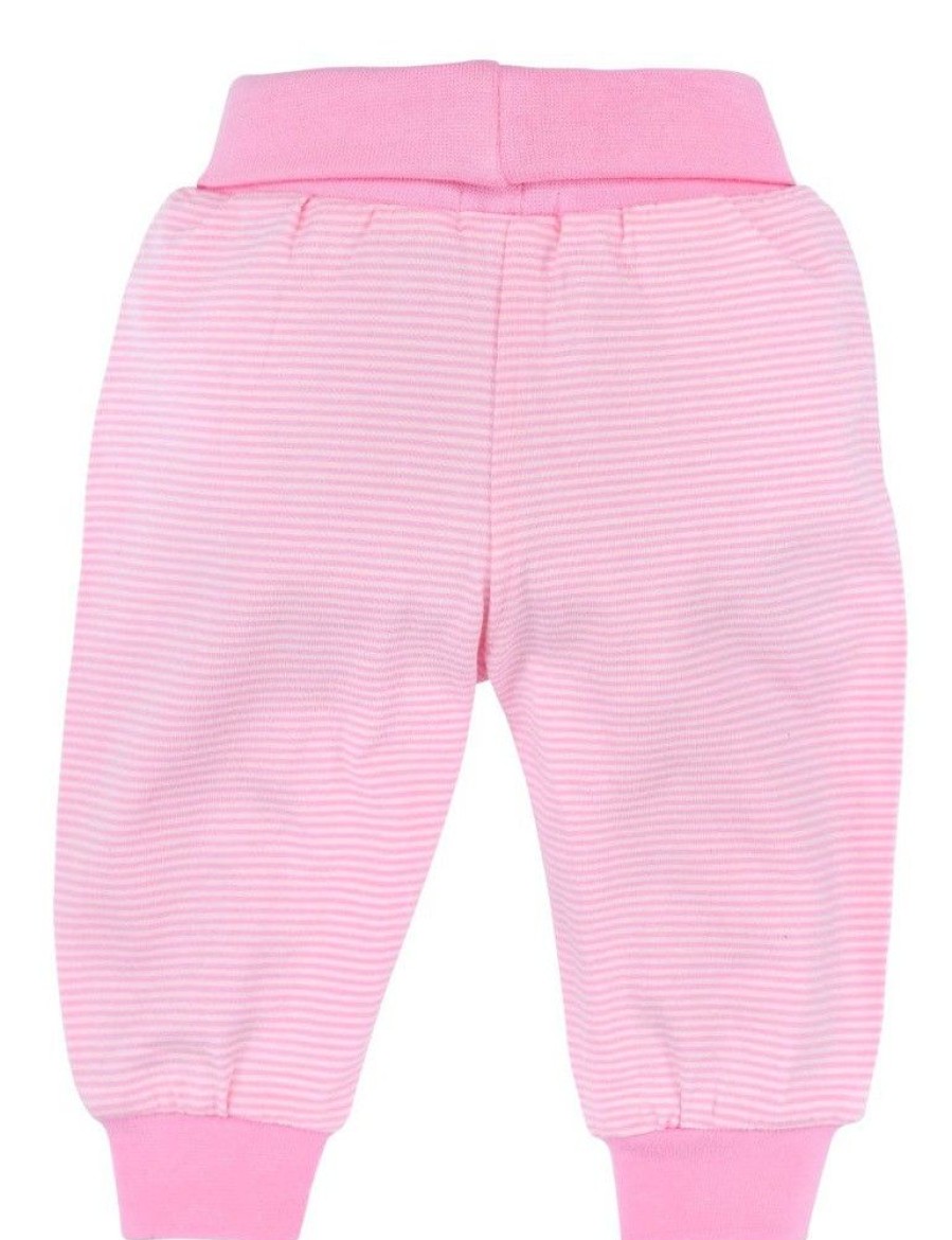 Madchen BONDI Fur´S Baby | Bondi Baby Leggings Geringelt 93633 | Rosa / Weis