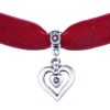 Schmuck LUISIA® | Luisia® Samt Kropfband Heart In Heart | Rot