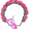 Damen Trachtenland Hute & Haarschmuck | Blumenkranz Zum Binden Mit Rosen - Pink