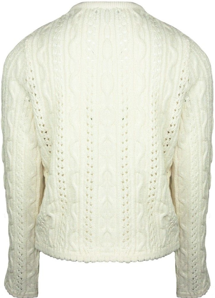 Madchen Huber Mode & Tracht Jacken | Huber Trachten Strickjacke "Alia" Fur Madchen | Creme Weis