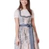 Damen Krüger MADL Dirndl | Kruger Dirndl "Aria" Mit Spitzenschurze 416665 | Grau Blau - 60Cm