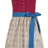 Damen Hiebaum Dirndl | Hiebaum Damen Dirndl "Katharina" - Traditionell | Rot Blau 60Cm