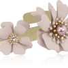 Schmuck LUISIA® | Luisia® Armreif Armspange Nelia Mit Blumen - 16 Karat Vergoldet Altrosa