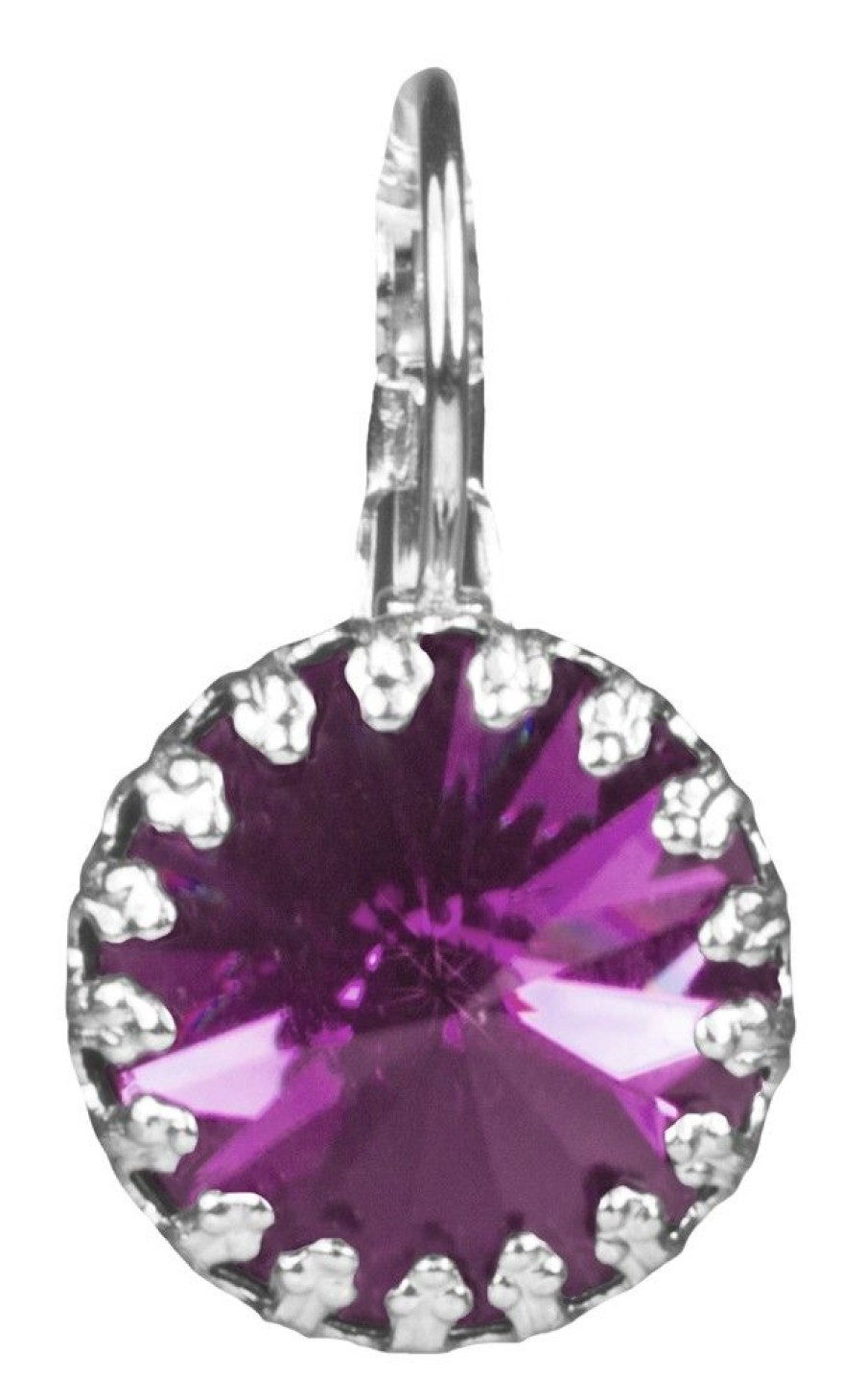 Schmuck LUISIA® | Luisia® Kronen Ohrringe "Vivana" Mit Swarovski® Element | Amethyst - Lila