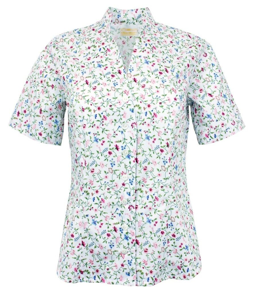 Damen Pierre Marcel - Die Bluse Blusen & Shirts | Pierre Marcel Damen Trachtenbluse Viola Mit Blumenmuster - Creme