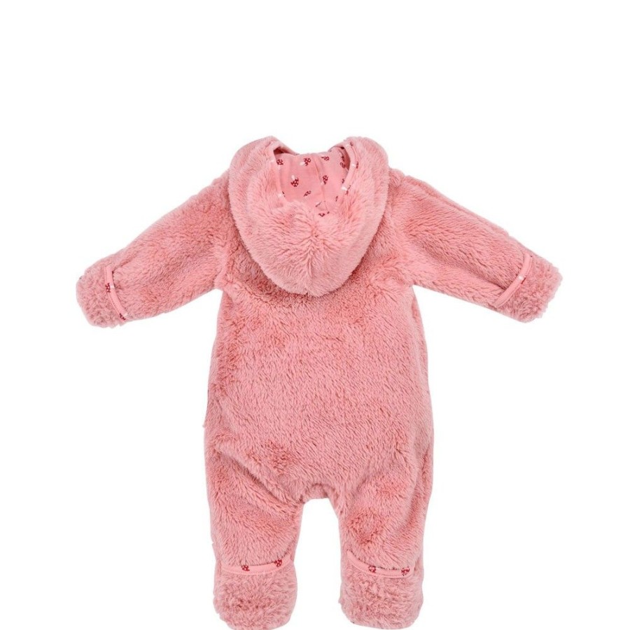 Madchen BONDI Baby Strampler | Bondi Baby Puscheloverall "Herzilein" Aus Teddyfell 86685 | Soft Rose