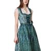 Damen KRÜGER COLLECTION Dirndl | Kruger Dirndl "Phylidia" Mit Spitzenschurze 116465 | Turkis 70Cm