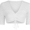 Damen Nina von C. Blusen & Shirts | Nina Von C. Halbarm Dirndlbluse "Myleen" Traditionell 16463963 | Weis