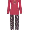 Damen Ringella Nachtwasche | Ringella Damen Langarm Pyjama "Christmas Time" 2511254 | Rot