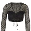 Damen Nina von C. Blusen & Shirts | Nina Von C. Dirndlbluse "Myalana" Mit V-Ausschnitt 16471963 | Schwarz