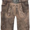 Herren Maddox Lederhosen | Maddox Herren Lederhose "Kochelsee" Mit Gurtel | Smoke Antik