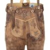 Jungen Isar-Trachten Lederhosen | Isar-Trachten Kinder Kniebund Lederhose "Lukas" 51824 | Eiche