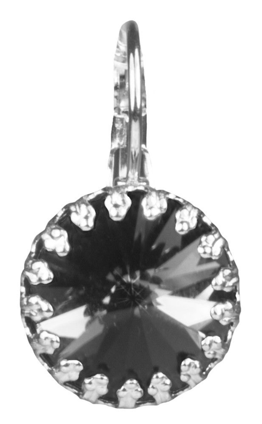 Schmuck LUISIA® | Luisia® Kronen Ohrringe "Vivana" Mit Swarovski® Element | Black Diamond