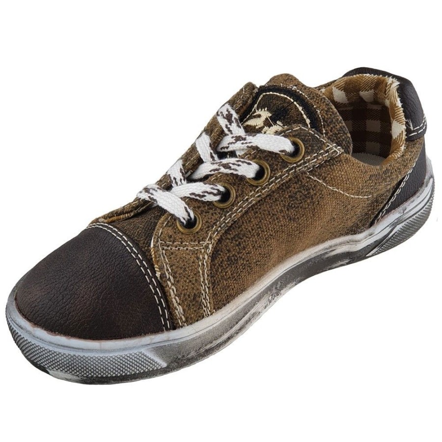 Jungen Maddox Sneaker | Maddox Kinder Schuhe Sneaker "Nepomuk" | Holz Antik Braun