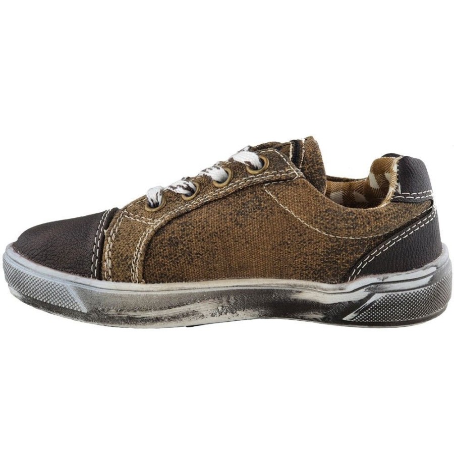 Jungen Maddox Sneaker | Maddox Kinder Schuhe Sneaker "Nepomuk" | Holz Antik Braun