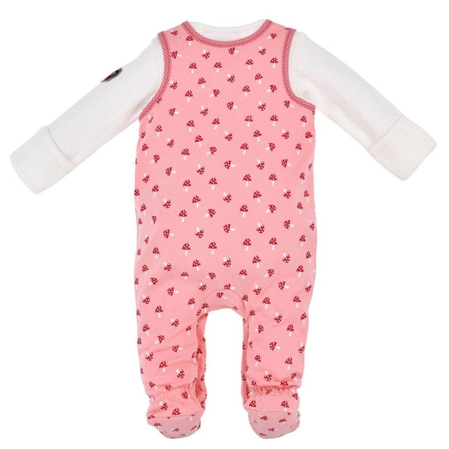 Madchen BONDI Baby Strampler | Bondi Baby Strampelanzug "Zuckermaus" 2-Tlg. 86676 | Soft Rose