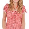 Damen Trachtenland Blusen & Shirts | Trachten Bluse Liesl Rot