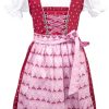 Madchen Isar-Trachten Dirndl | Isar-Trachten Dirndl "Sarina" 3-Tlg. 64317 | Hirschmuster Rot