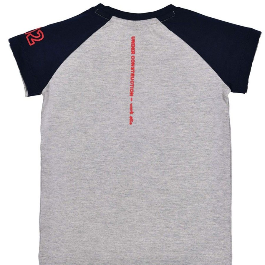 Jungen BONDI Shirts | Bondi Jungen Kurzarm T-Shirt "Feuerwehr" 33148 | Grau Melange