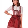 Damen Krüger MADL Dirndl | Kruger Dirndl "Alica" Traditionell 412362 | Bordeaux - 50Cm